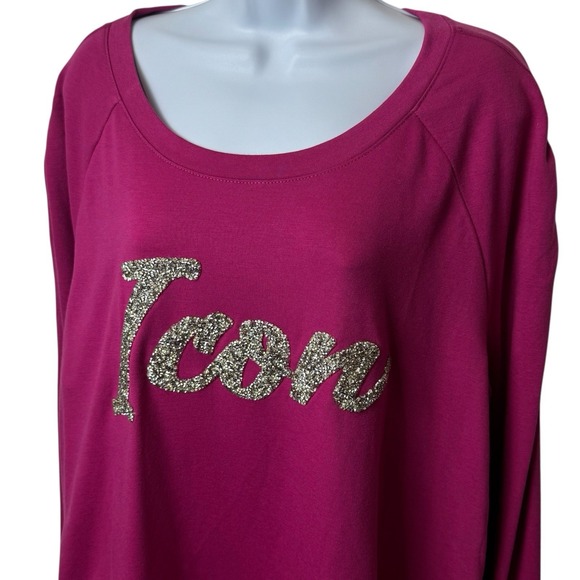 NEW Lane Bryant Classic Crewneck Sweatshirt Icon Embellished Cozy 18/20 - Picture 3 of 10